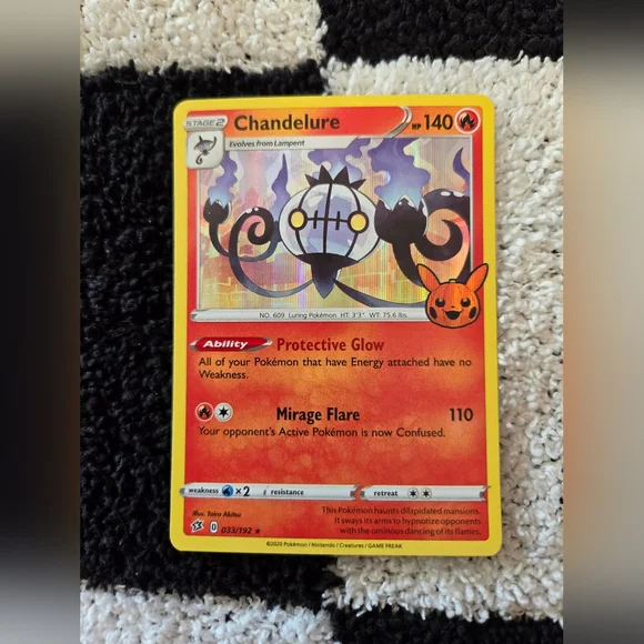 Pokemon | Toys | Holo Chandelure 22 Halloween Pokemon Card | Poshmark